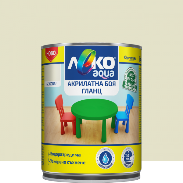 Боя акрилатна Леко Aqua Gloss – 700 мл – синя – (Оргахим)