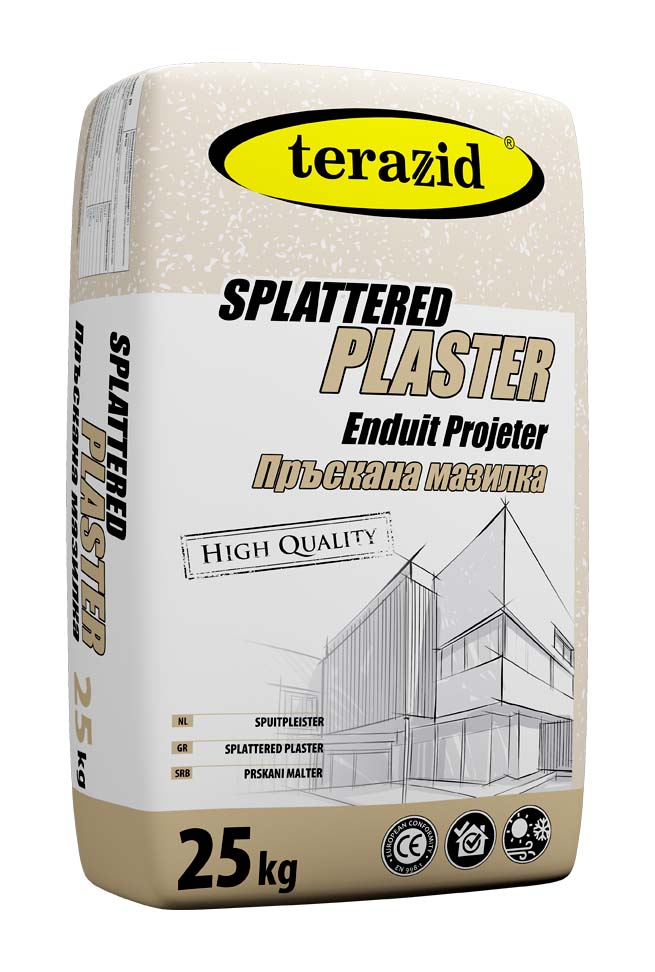 Мазилка суха пръскана – 25 кг. (Теразид)