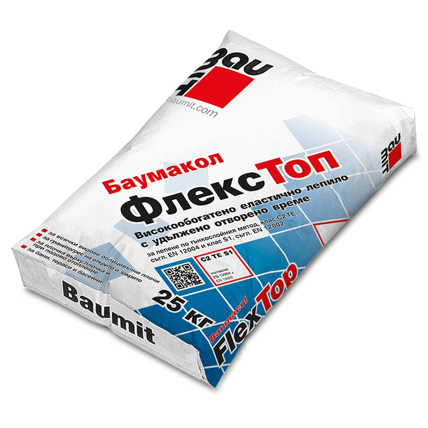 Лепило за плочки и камък C2TЕS1 Baumacol FlexTop – 25 кг. (Баумит)