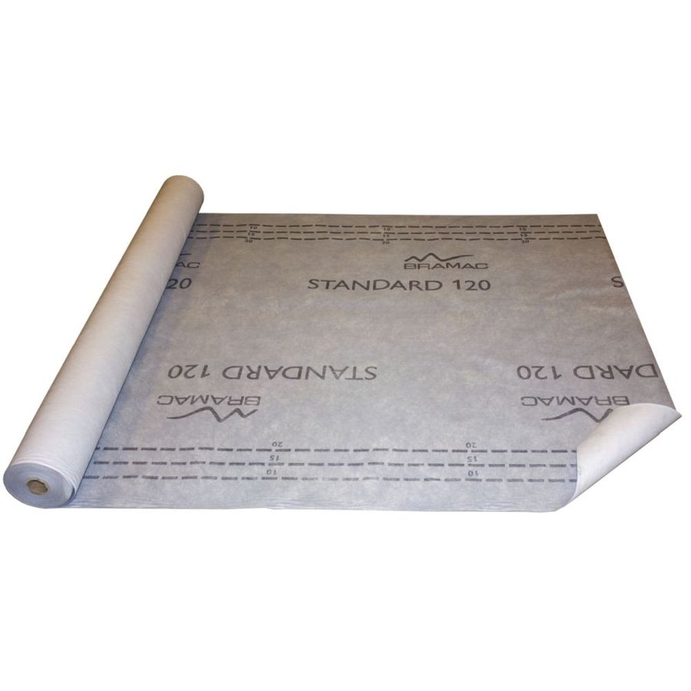 Фолио подпокривно дифузионно Стандарт 120 гр. – 75 кв. м. цвят бял (Брамак)