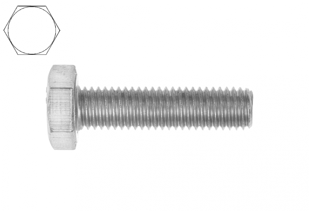 Болт машинен DIN 558 кл 6.8  М6/20 ZN