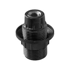 Фасунга E14 с ринг – черна