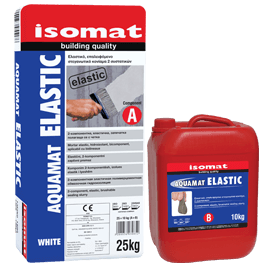 Хидроизолация двукомпонентна Aquamat Elastic – 35 кг. сив (Isomat)