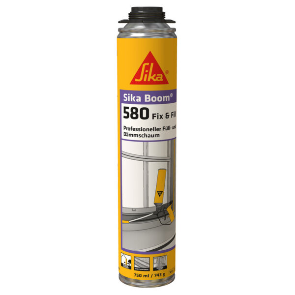 Пяна полиуретанова пистолетна Sika Boom 580 Fix & Fill – 750 мл – (Sika)