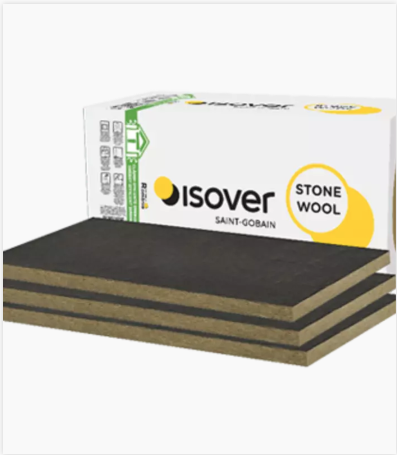 Каменна вата 50 кг. 10 см. Opti Vent NT – 2.4 кв. м. с черен воал (Isover)