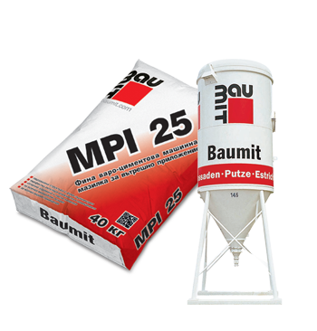 Мазилка варо – циментова машинна MPI 25 – 25 кг. (Баумит)