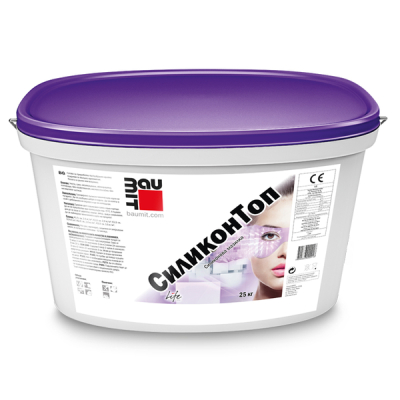 Мазилка силиконова Силикон Топ драскана 1.5 K – 25 кг. цвят: Бял (Баумит)