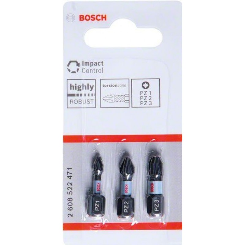 Битове Impact Control PZ – 3 бр 25 мм – (Bosch)