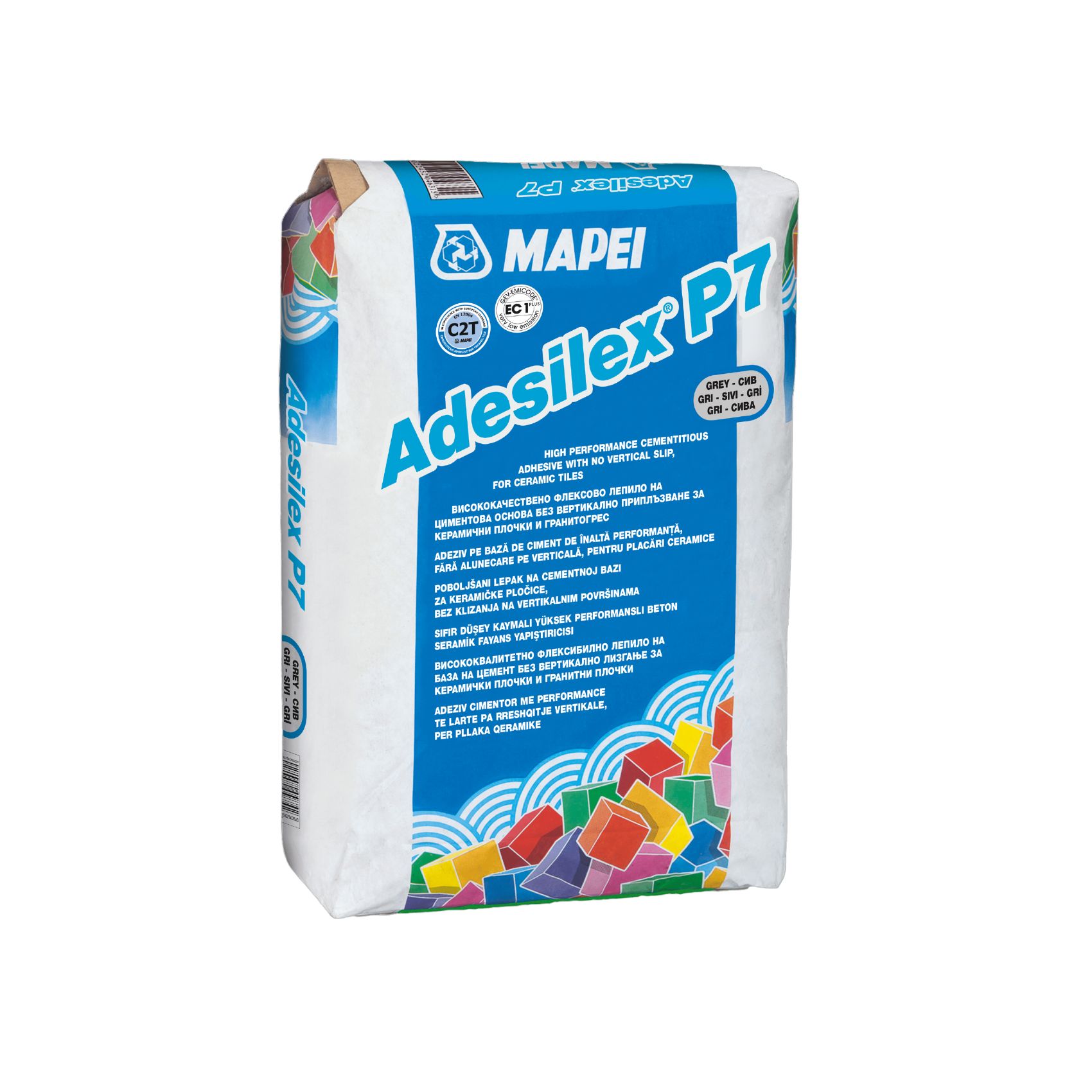 Лепило за плочки и камък C2T Adesilex P7 – 25 кг. Сиво (Mapei)