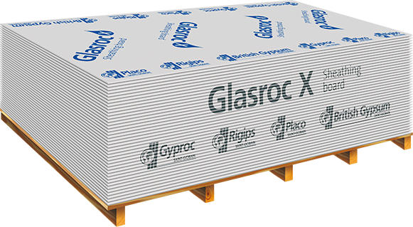 Гипсокартон Glasroc X 12.5/1200/2400 мм. – 2.88 кв.м. (Rigips)