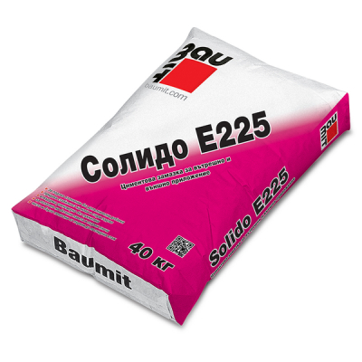 Замазка циментова Solido Е 225 – 40 кг. (Баумит)