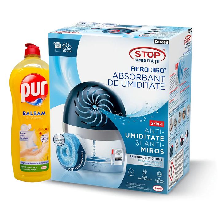 Влагоабсорбатор 450гр + Веро Pur 450гр – (Ceresit)