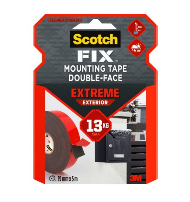 Монтажна лента двойнолепяща Scotch Extreme 5 м/19 мм – екстериорна – (3M)