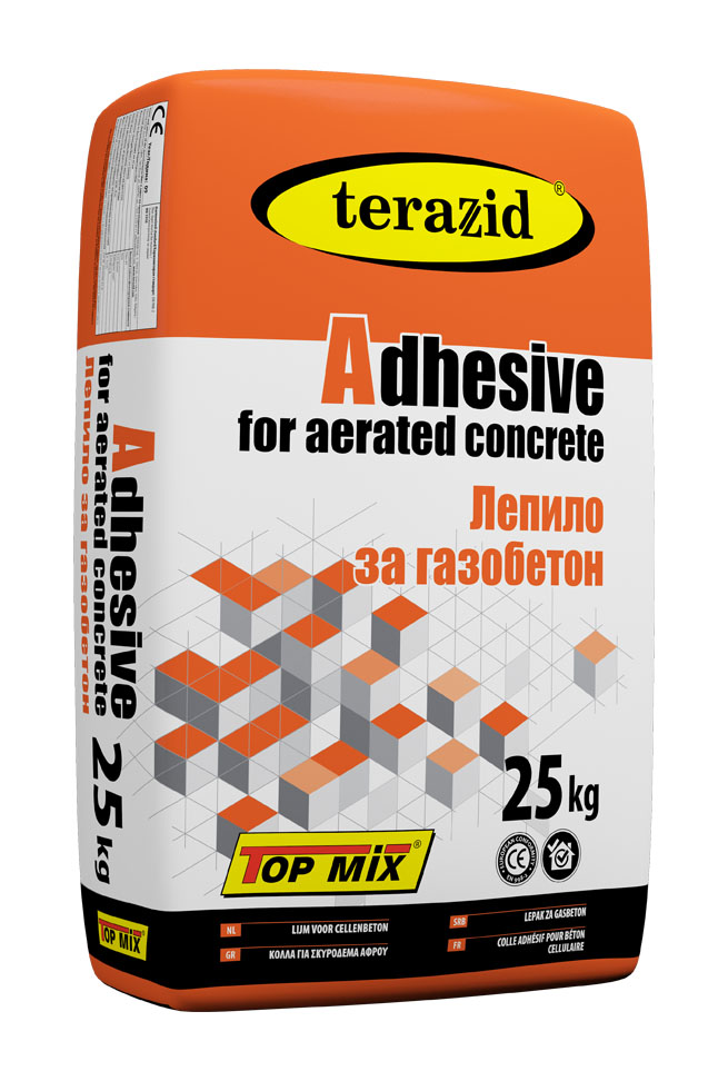 Лепило за газобетон Топ микс – 25 кг. (Теразид)