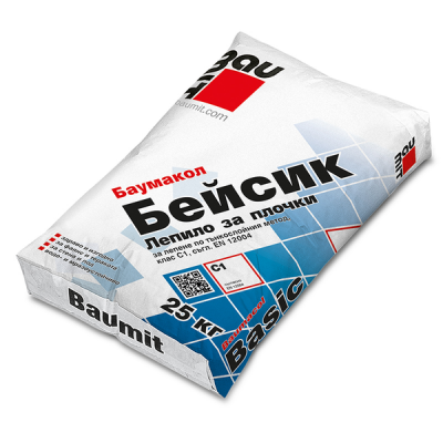 Лепило за плочки C1 Baumacol Basic – 25 кг. (Баумит)