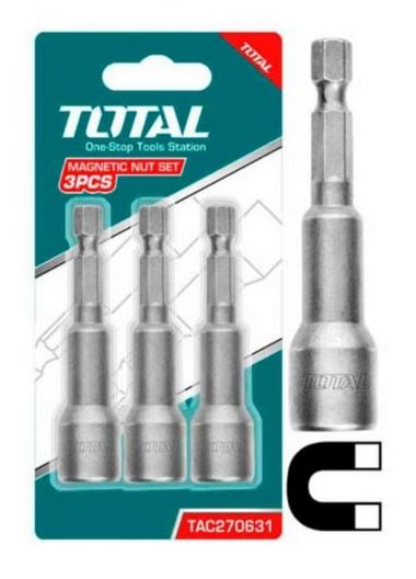 Накрайник за самопробивни винтове 8/45 мм 3 броя – (TOTAL)