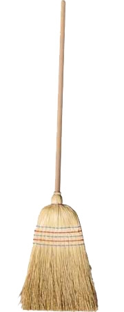 Метла с дълга дървена дръжка