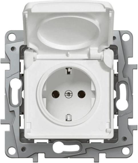 Контакт противовлажен IP44 Niloe – бял – (Legrand)