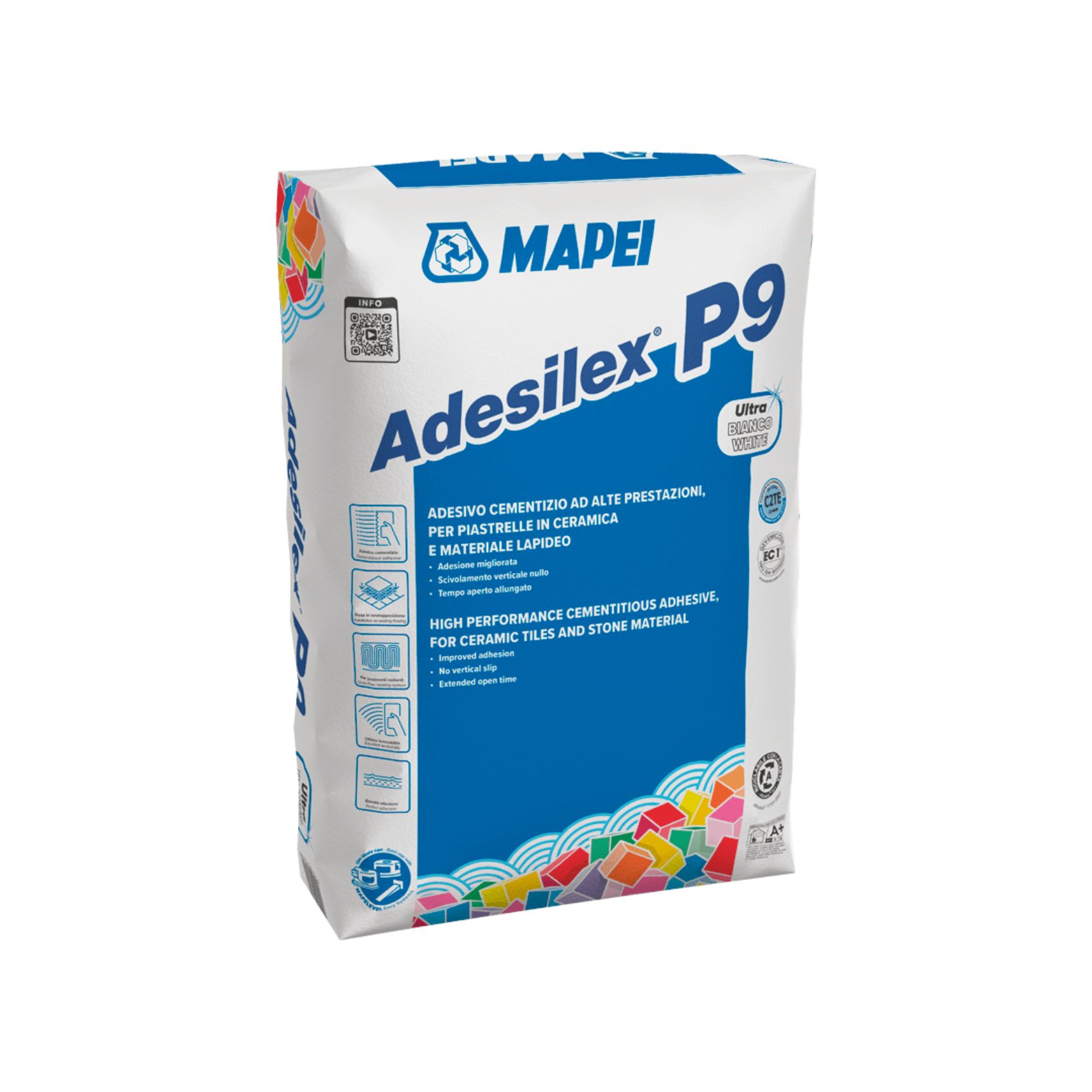 Лепило за плочки и камък C2TE Adesilex P9 – 25 кг. Сиво (Mapei)