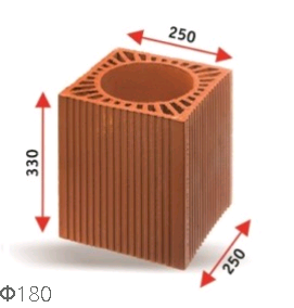 Коминно тяло Ф18 25/25/33 см. керамично