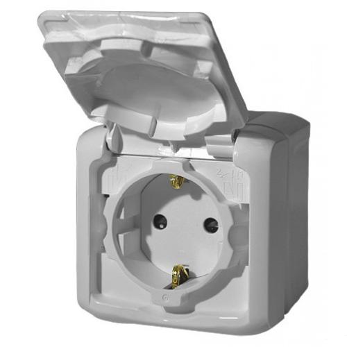 Контакт влагозащитен IP44 Forix – сив (Legrand)