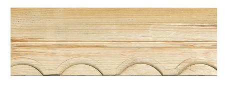 Игл. челна дъска 2.5/18 см./4 м. фрезована – охлювче малък овал