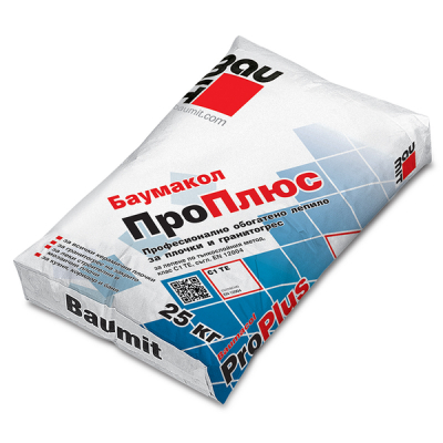 Лепило за плочки C1TE Baumacol Pro Plus – 25 кг. (Баумит)