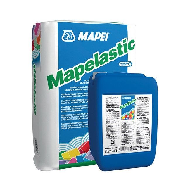 Хидроизолация двукомпонентна Mapelastic (A+B) – 32 кг – сив – (Mapei)