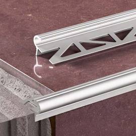 Лайсна за стъпало  хром/мат 11 мм/2.5м – (Минера)